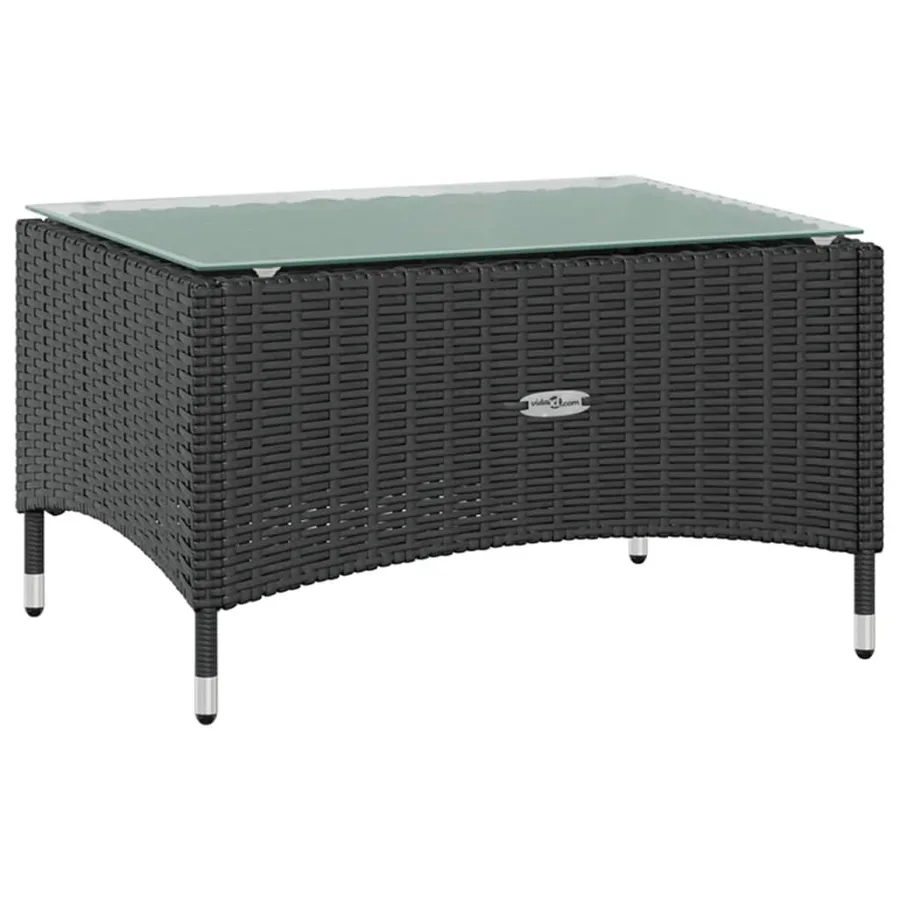 Salon de jardin 16 pcs avec coussins Résine tressée Noir - 9