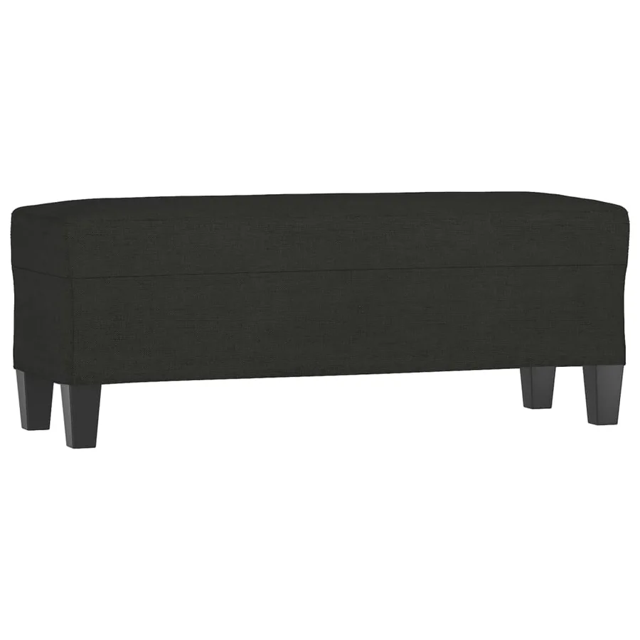 Banc Noir 100x35x41 cm Tissu - 2