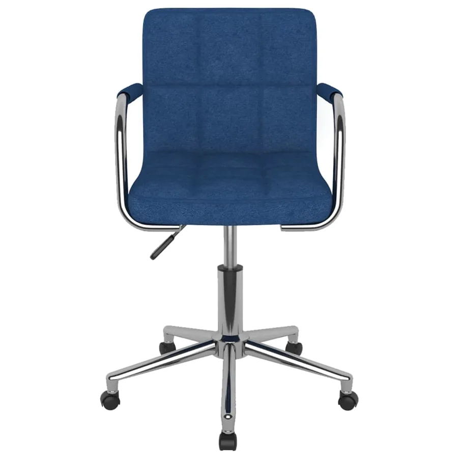 Chaise pivotante de salle à manger Bleu Tissu - 2