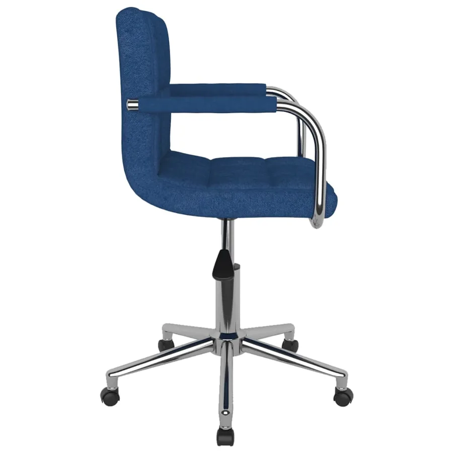 Chaise pivotante de salle à manger Bleu Tissu - 3