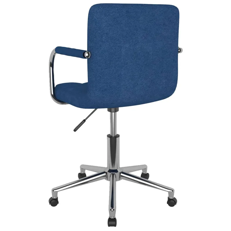 Chaise pivotante de salle à manger Bleu Tissu - 4