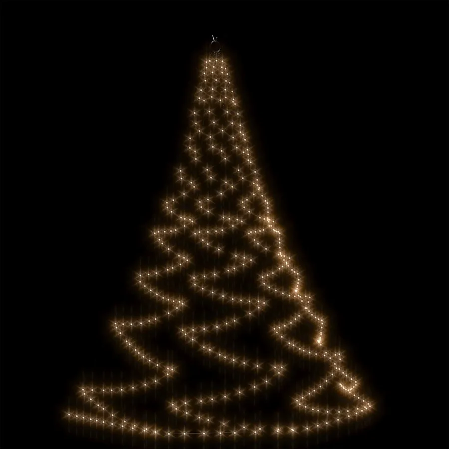 Arbre mural avec crochet métallique 260 LED blanc chaud 3 m - 2