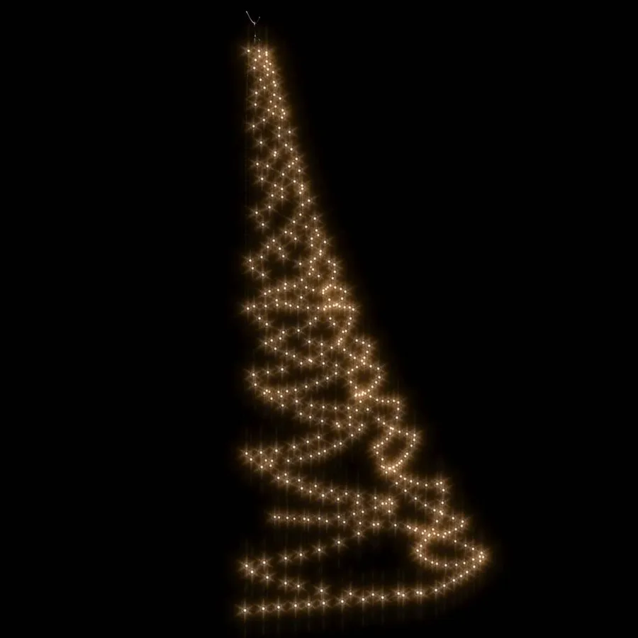 Arbre mural avec crochet métallique 260 LED blanc chaud 3 m - 4