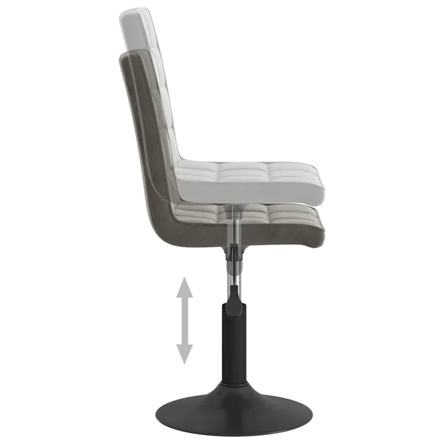 Chaises pivotantes à manger lot de 6 gris foncé velours - 7