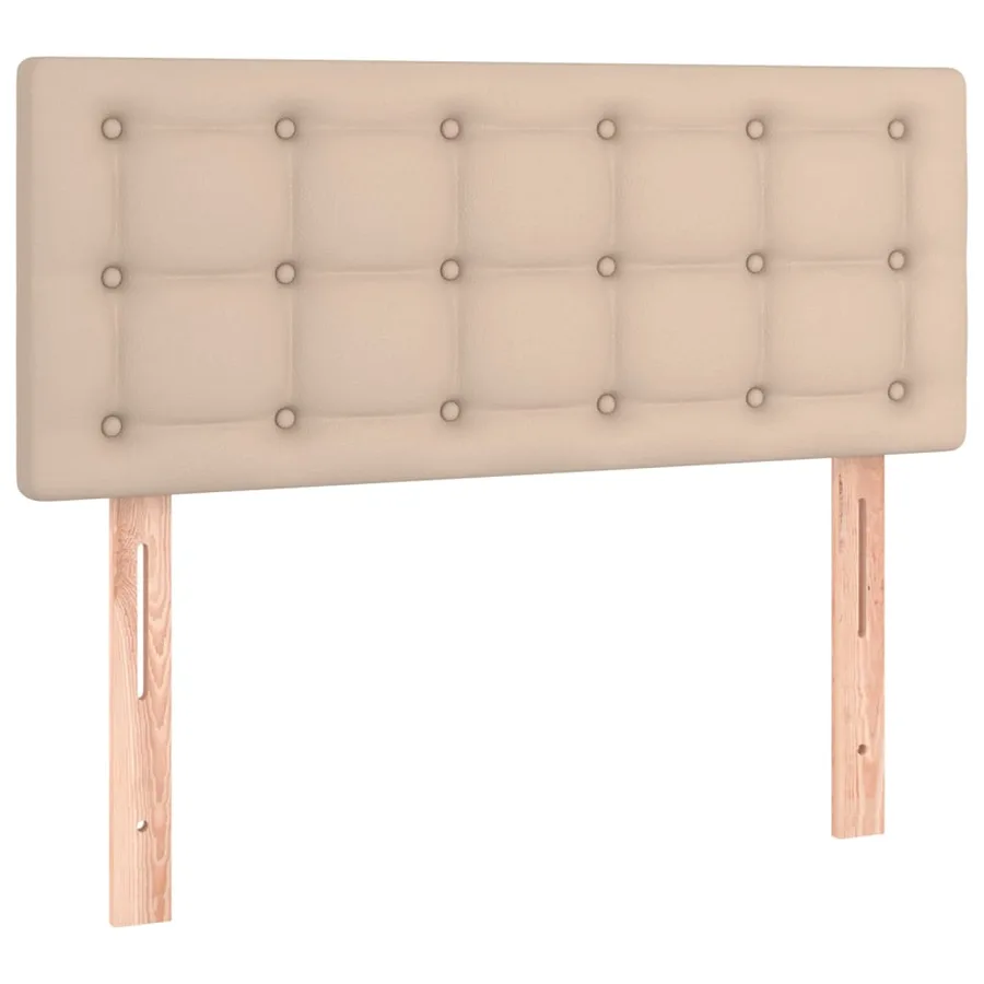 Sommier à lattes de lit avec matelas et LED Cappuccino 90x190cm - 7