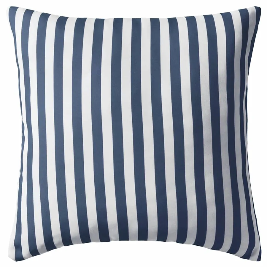 Oreiller d'extérieur lot de 2 Impression rayure 45 x 45 cm Bleu - 3
