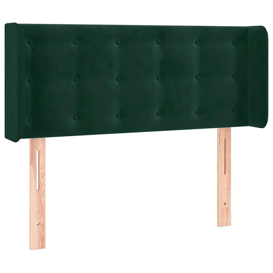 Tête de lit à LED Vert foncé 83x16x78/88 cm Velours - 3