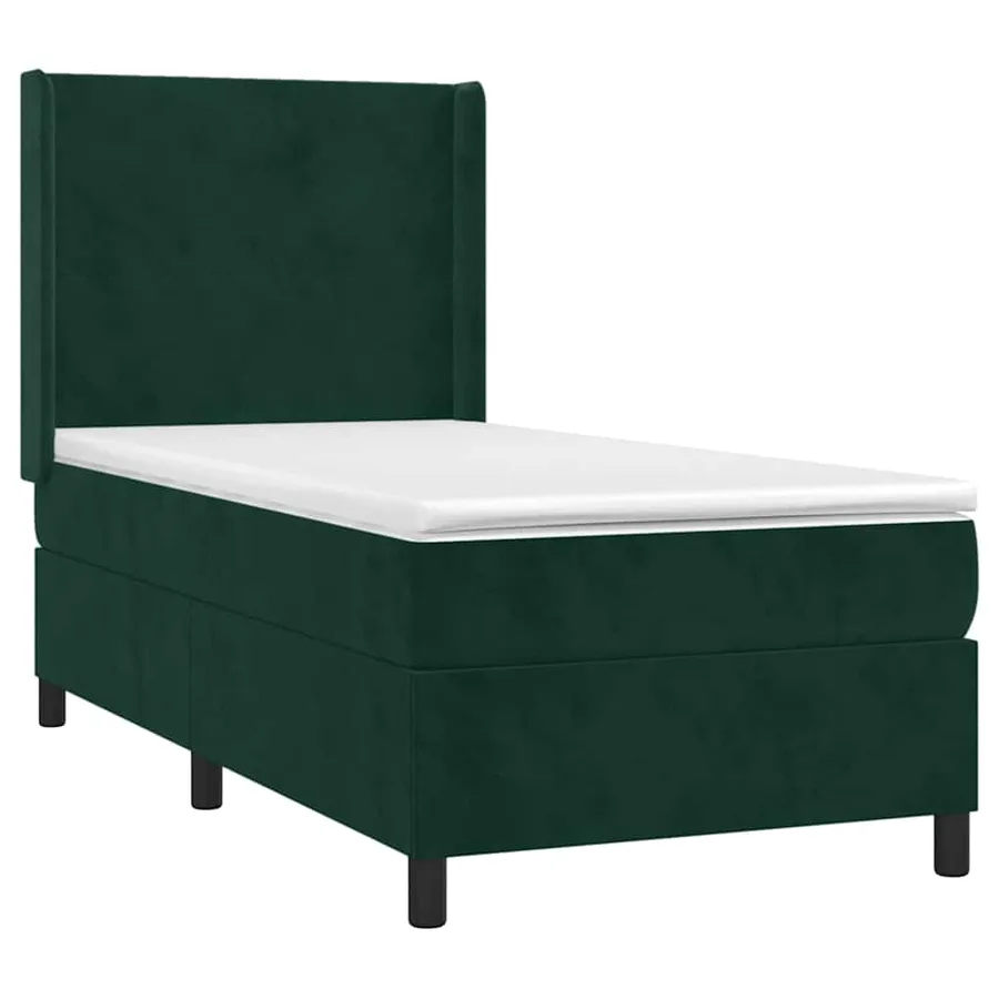 Sommier à lattes de lit matelas LED Vert foncé 90x200cm Velours - 4