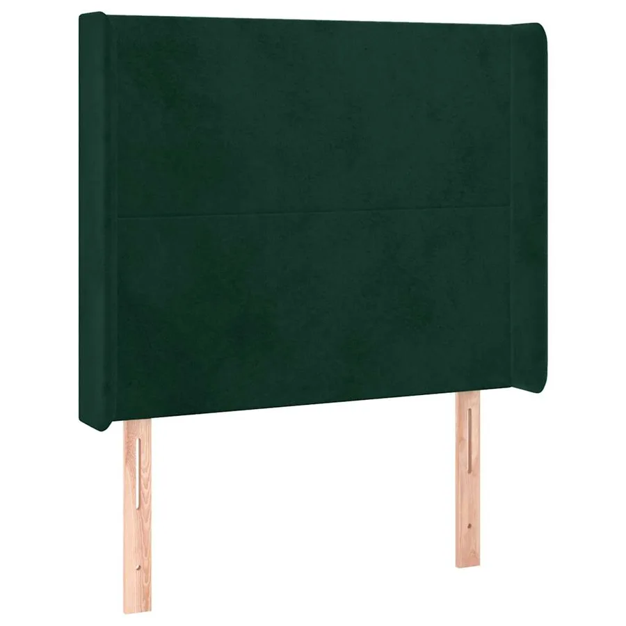 Sommier à lattes de lit matelas LED Vert foncé 90x200cm Velours - 7