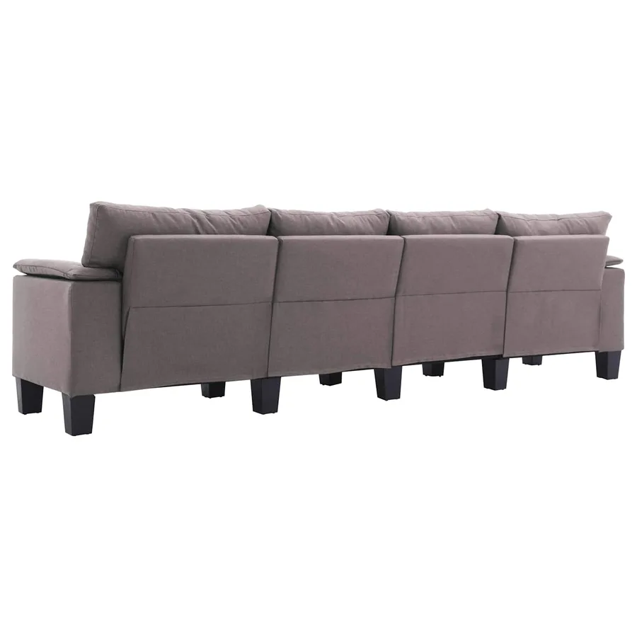Canapé Taupe 5 places tissu - 5