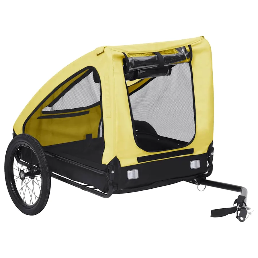 Remorque de vélo pour animaux de compagnie jaune et noir - 2