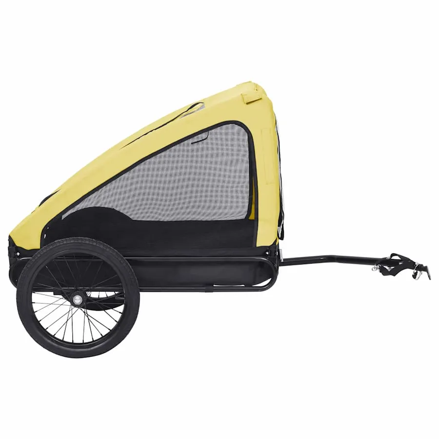 Remorque de vélo pour animaux de compagnie jaune et noir - 4