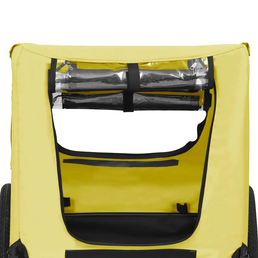 Remorque de vélo pour animaux de compagnie jaune et noir - 7