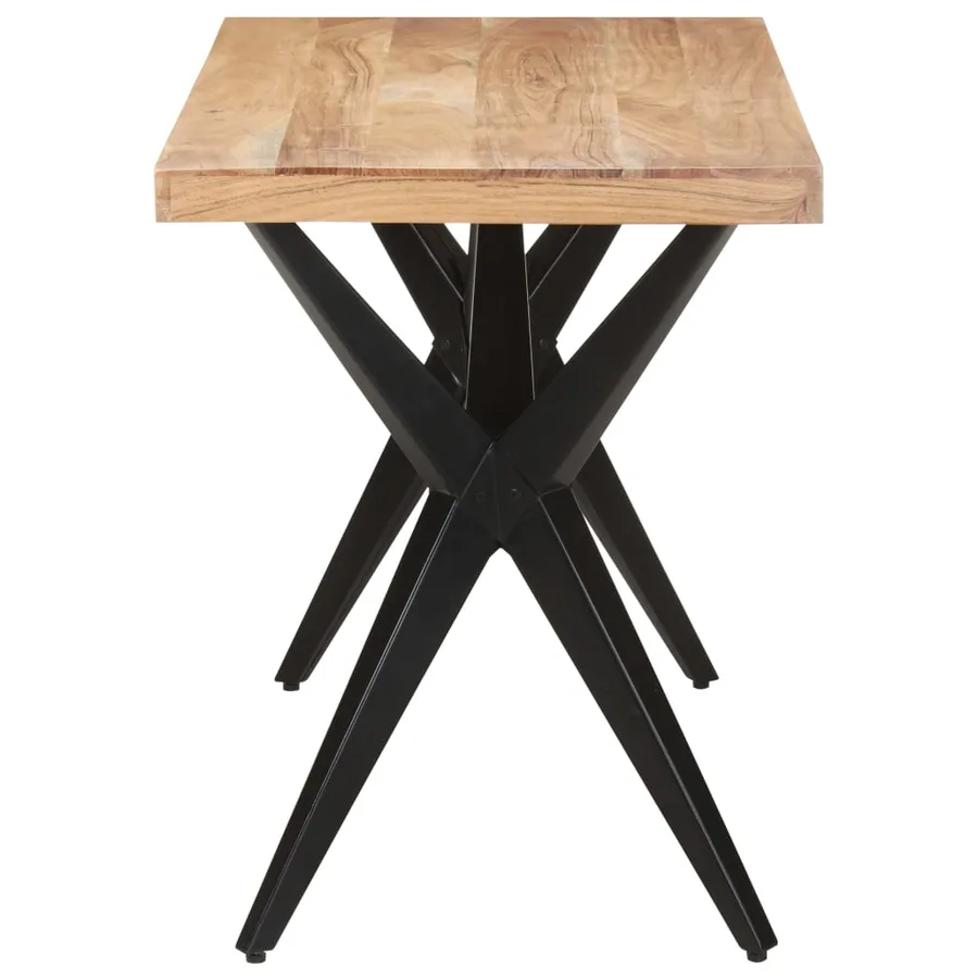 Table de salle à manger 120x60x76 cm Bois solide d'acacia - 2