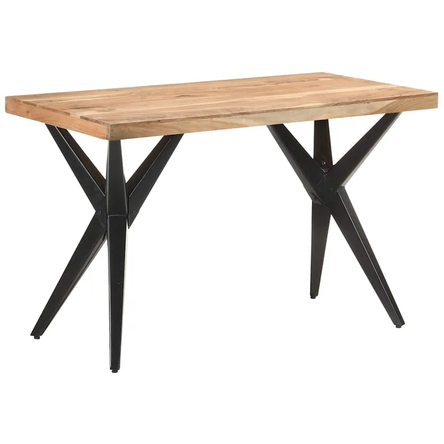 Table de salle à manger 120x60x76 cm Bois solide d'acacia - 8