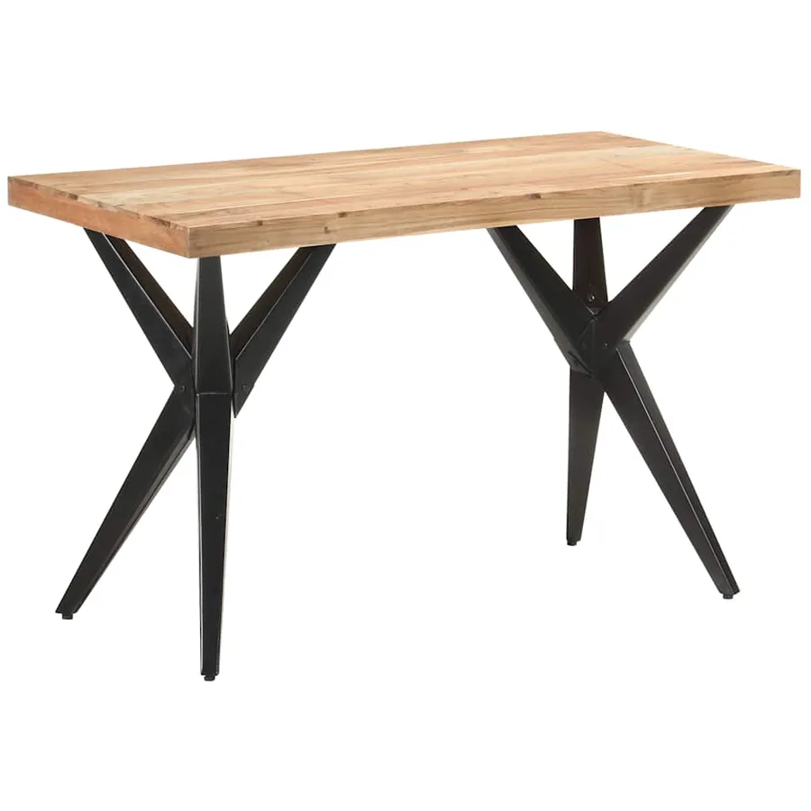 Table de salle à manger 120x60x76 cm Bois solide d'acacia - 9