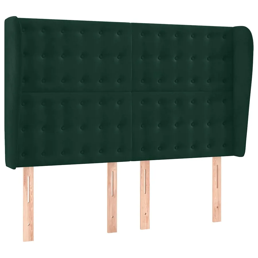 Sommier à lattes de lit matelas et LED Vert foncé 140x200 cm - 7