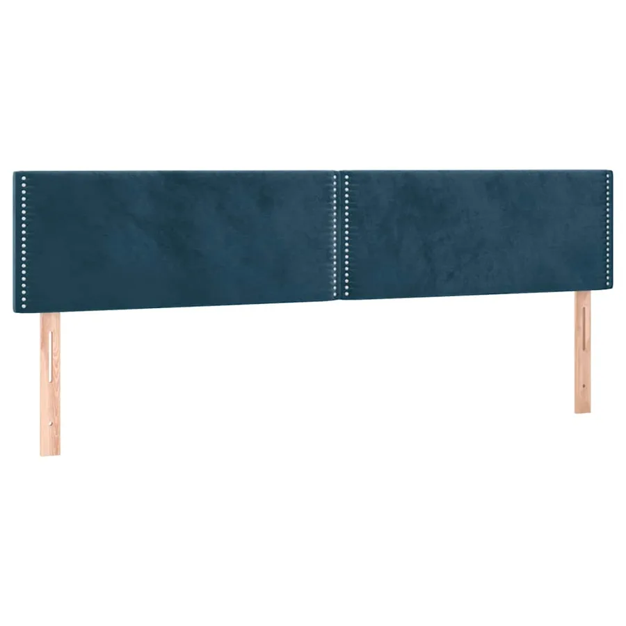 Sommier à lattes de lit et matelas Bleu foncé 160x200cm Velours - 6