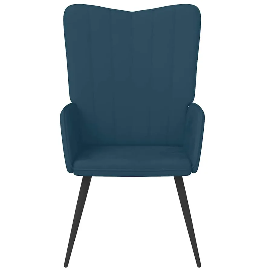 Chaise de relaxation Bleu Velours - 3