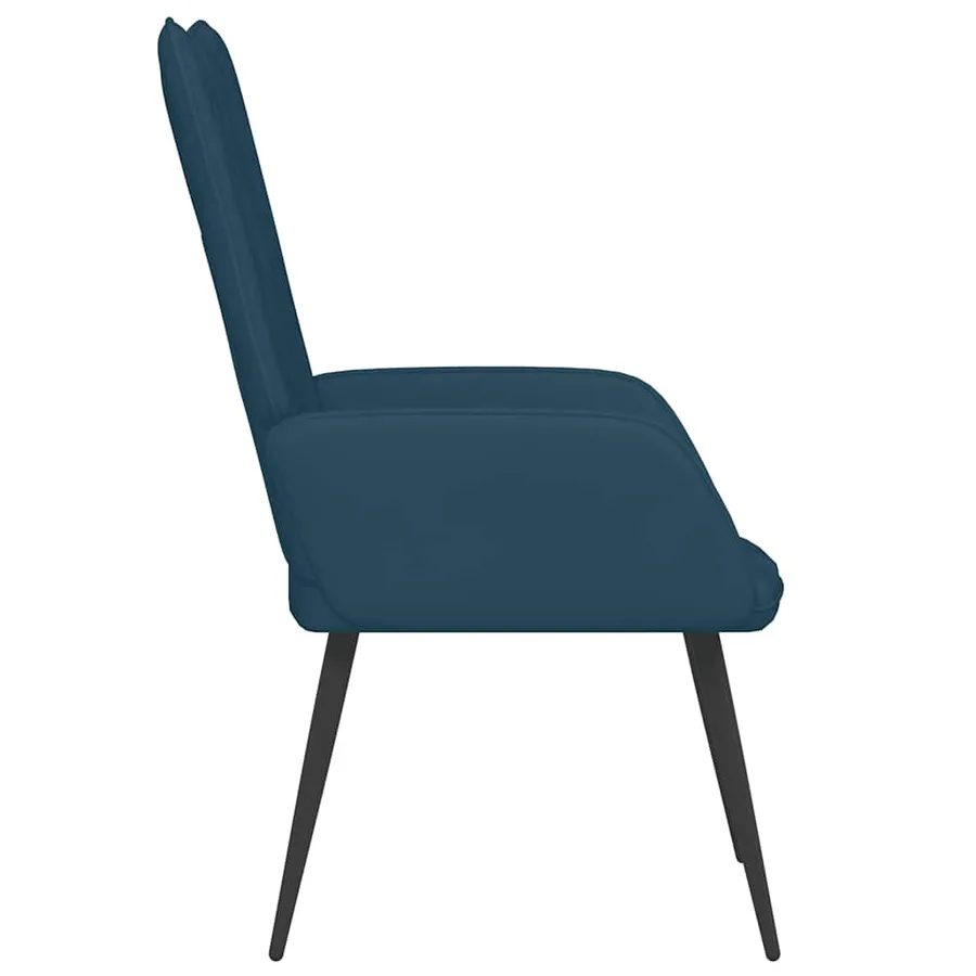 Chaise de relaxation Bleu Velours - 4
