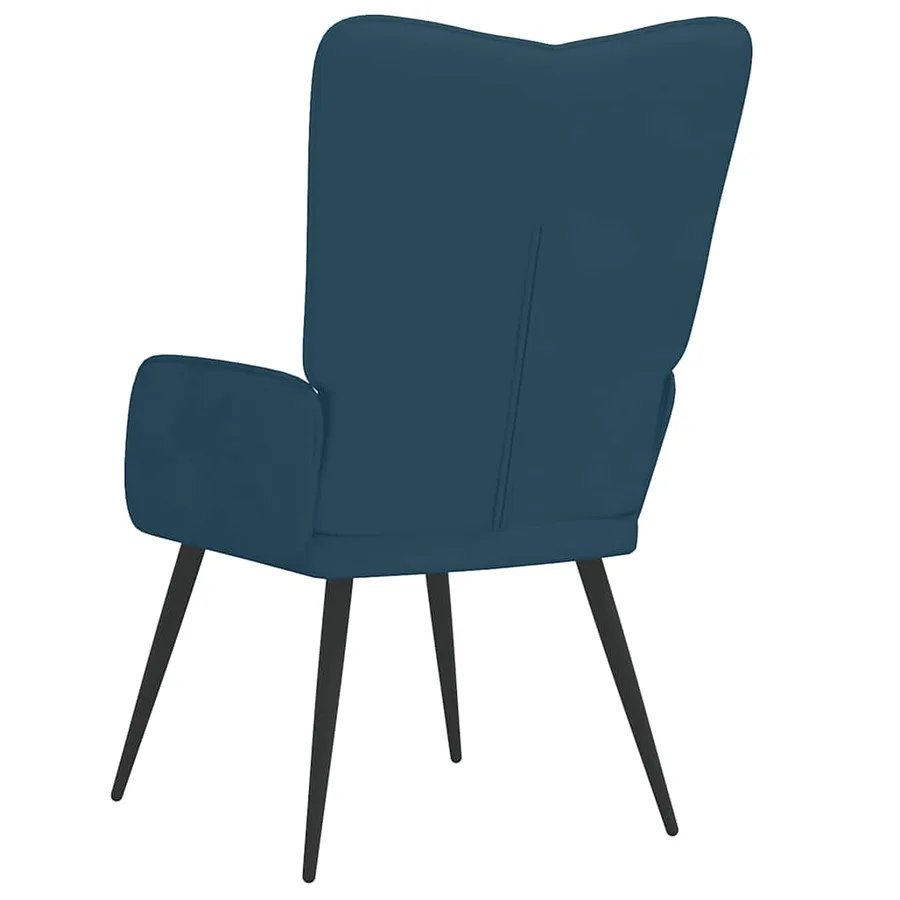 Chaise de relaxation Bleu Velours - 5