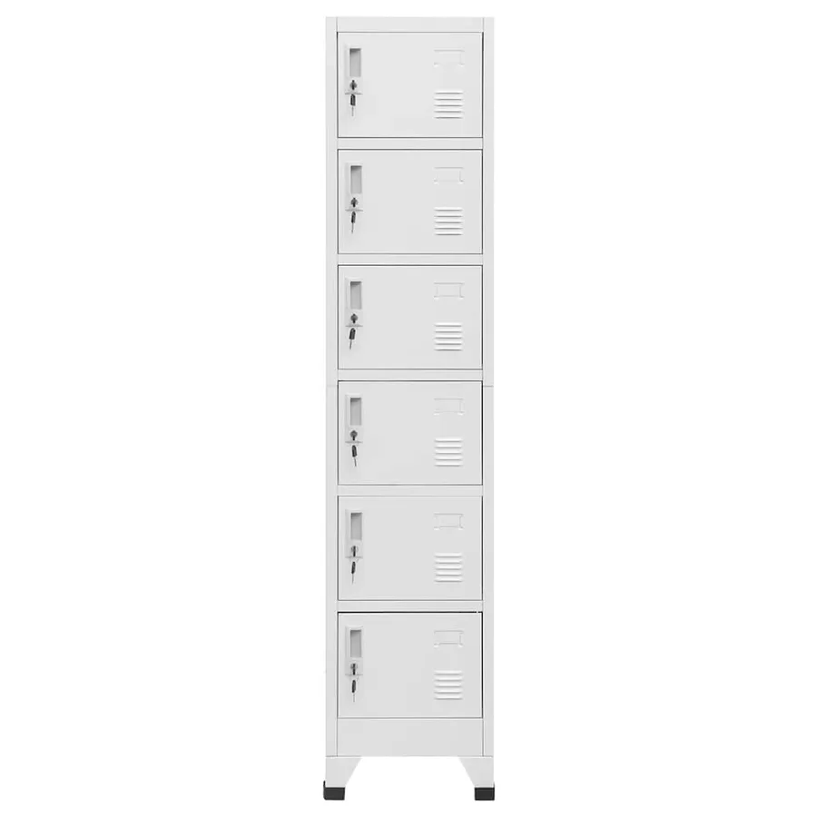 Armoire à casiers Gris clair 38x40x180 cm Acier - 2