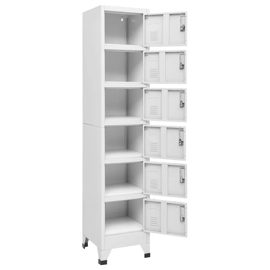 Armoire à casiers Gris clair 38x40x180 cm Acier - 5