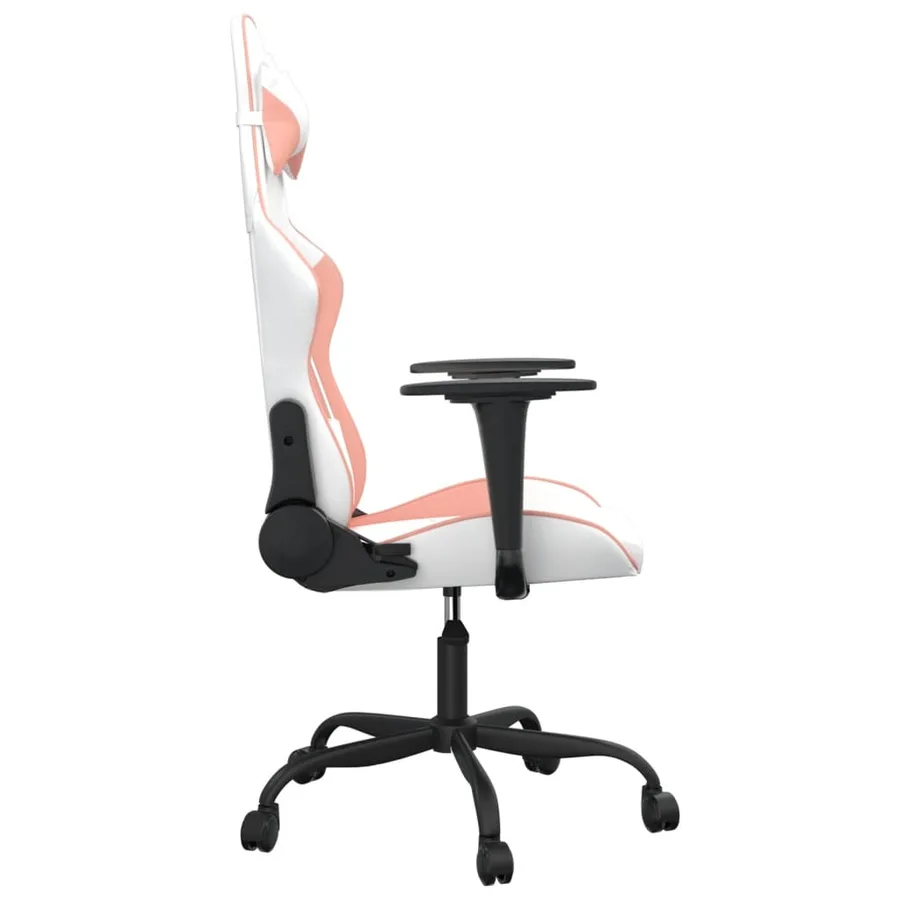 Chaise de jeu de massage Blanc et rose Similicuir - 4