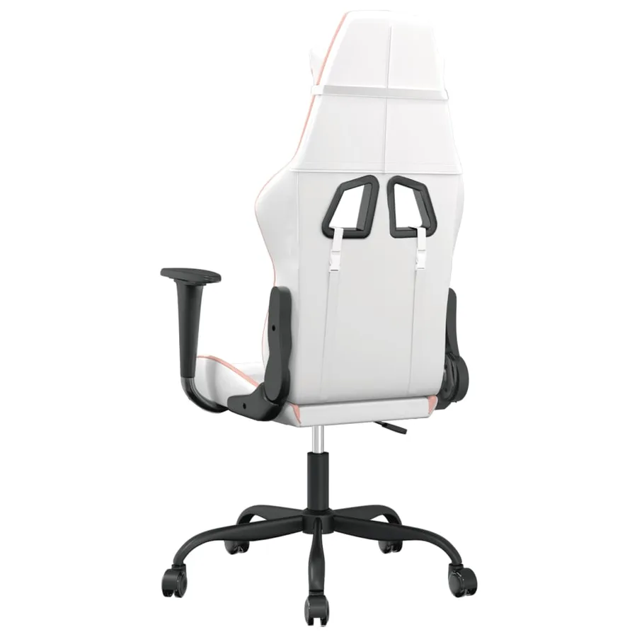 Chaise de jeu de massage Blanc et rose Similicuir - 5