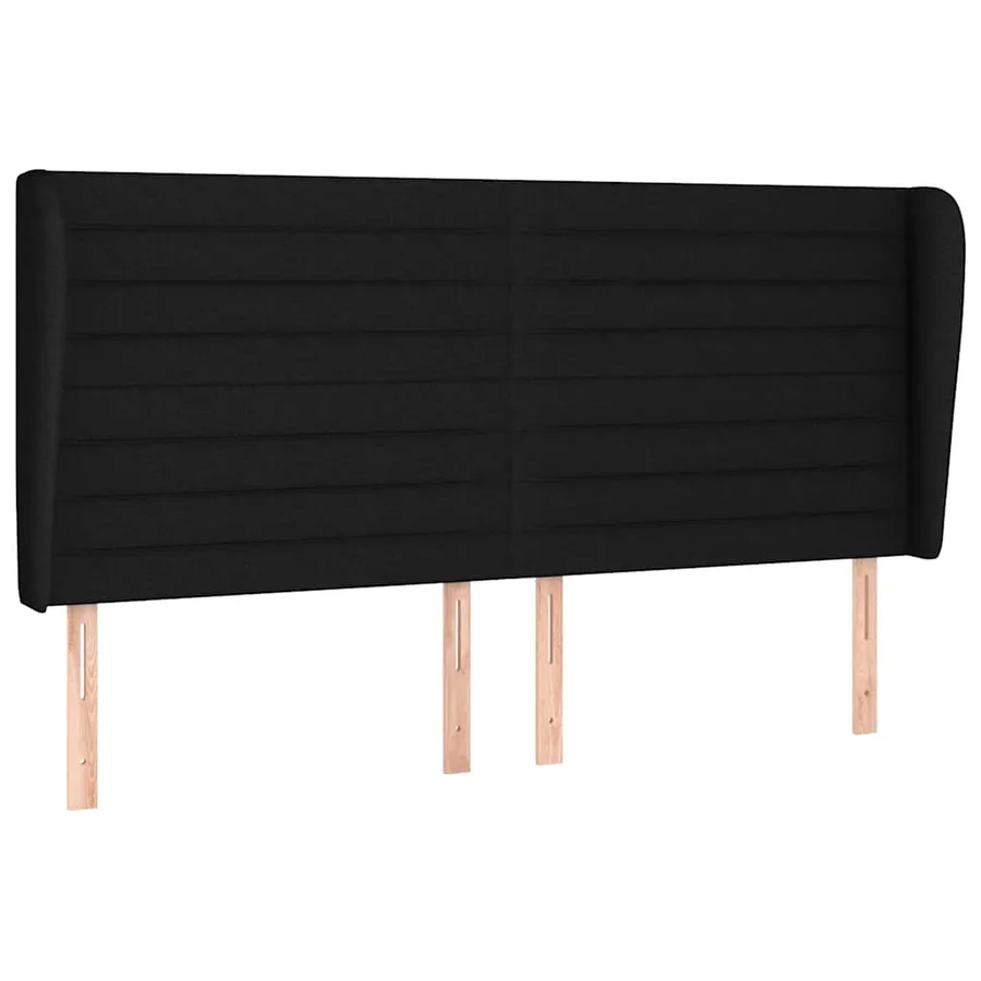 Sommier à lattes de lit avec matelas Noir 160x200 cm Tissu - 5