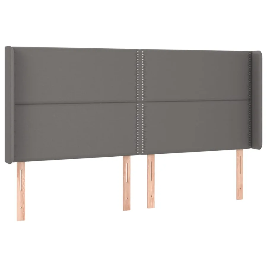 Sommier à lattes de lit matelas LED Gris 180x200 cm Similicuir - 7