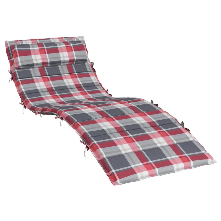 Coussin de transat ensoleillé Rouge et gris 178 x 60 x 4 cm - 3
