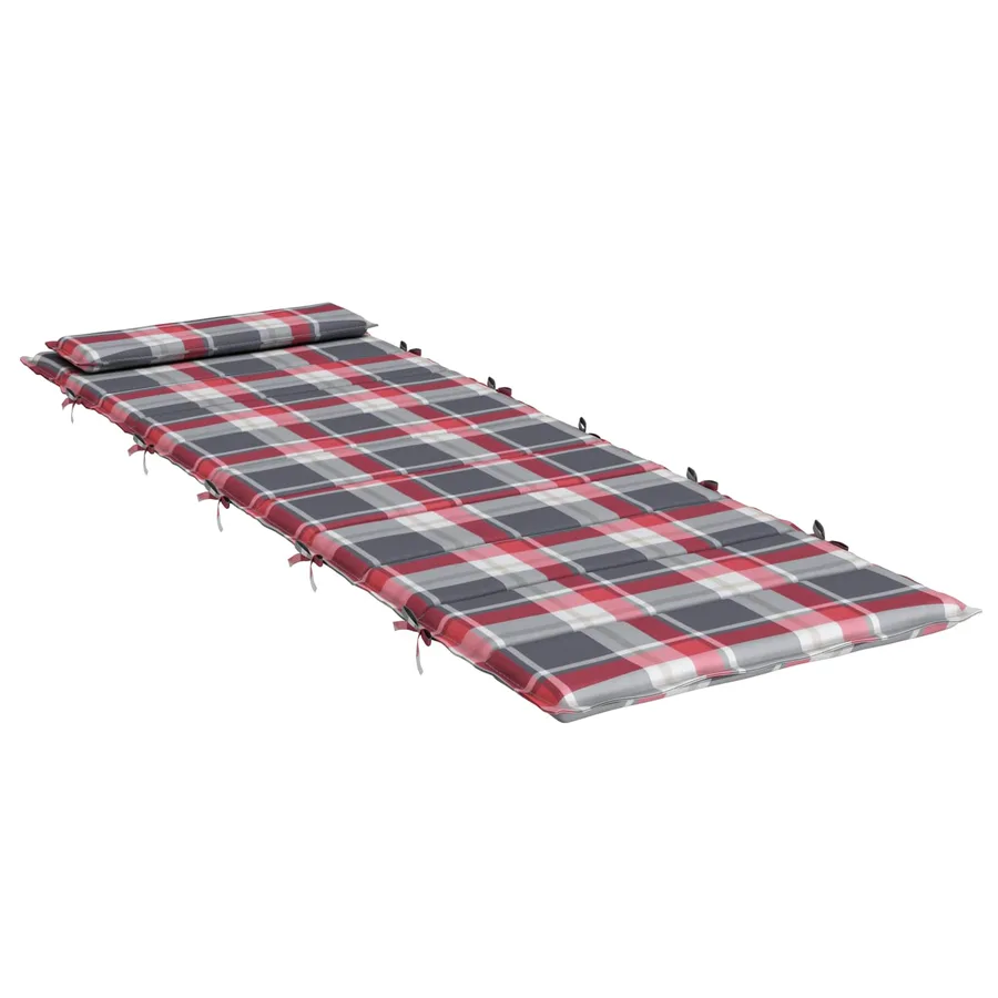 Coussin de transat ensoleillé Rouge et gris 178 x 60 x 4 cm - 4