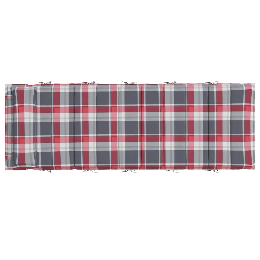 Coussin de transat ensoleillé Rouge et gris 178 x 60 x 4 cm - 5