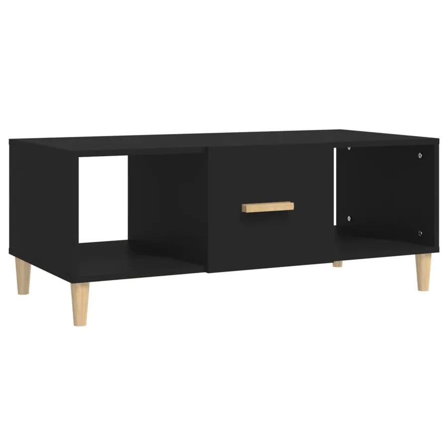 Table basse noir 102x50x40 cm bois d'ingénierie - 2