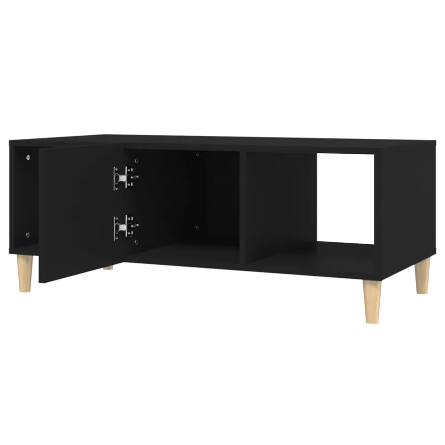 Table basse noir 102x50x40 cm bois d'ingénierie - 4