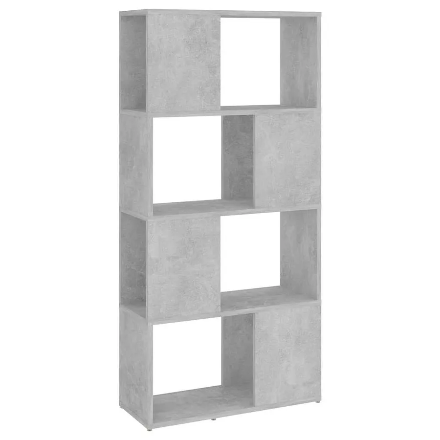 Bibliothèque/Séparateur de pièce Gris béton 60x24x124,5 cm - 2