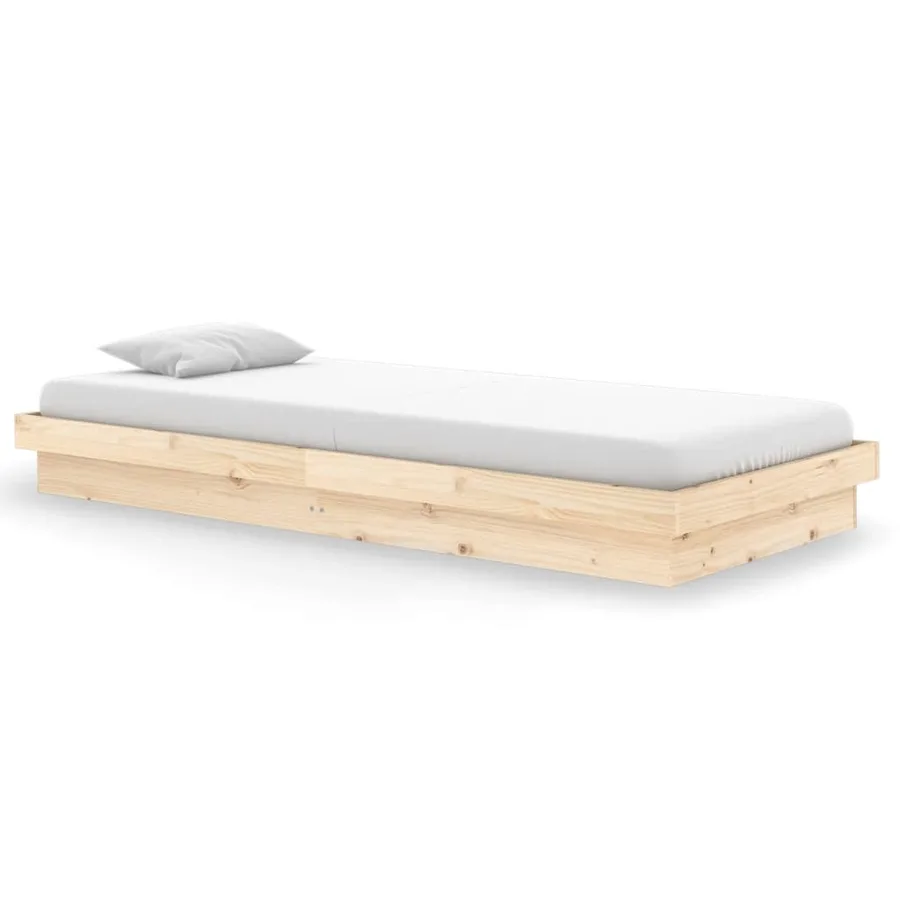 Cadre de lit Bois massif 90x200 cm - 2