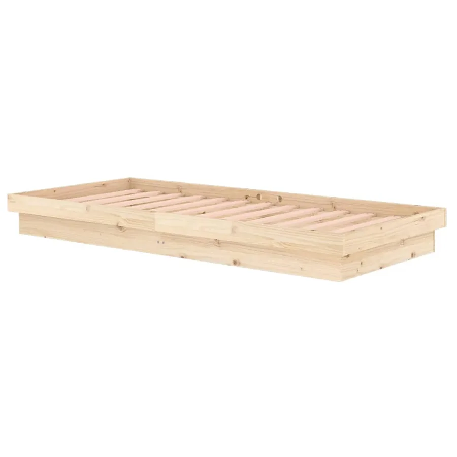 Cadre de lit Bois massif 90x200 cm - 4