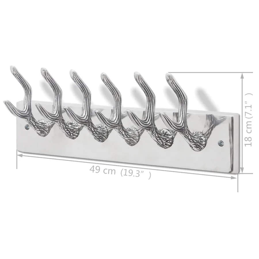Crochets à vêtements de garde-robe 4 pcs Argenté Aluminium - 6
