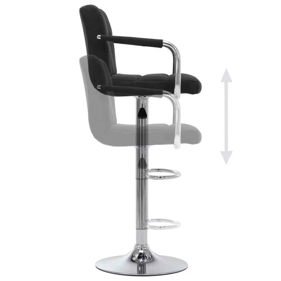 Chaise de bar Noir Tissu - 5