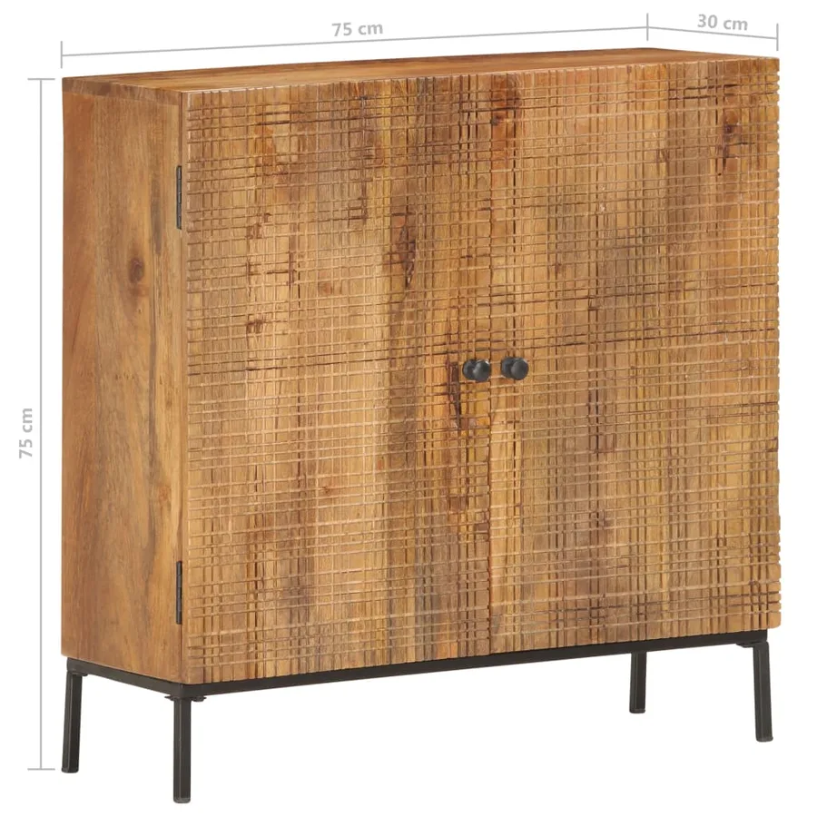 Buffet 75 x 30 x 75 cm Bois de manguier massif - 7