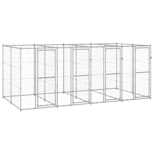 Chenil extérieur Acier galvanisé 9,68 m²