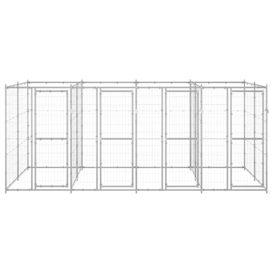 Chenil extérieur Acier galvanisé 9,68 m² - 2
