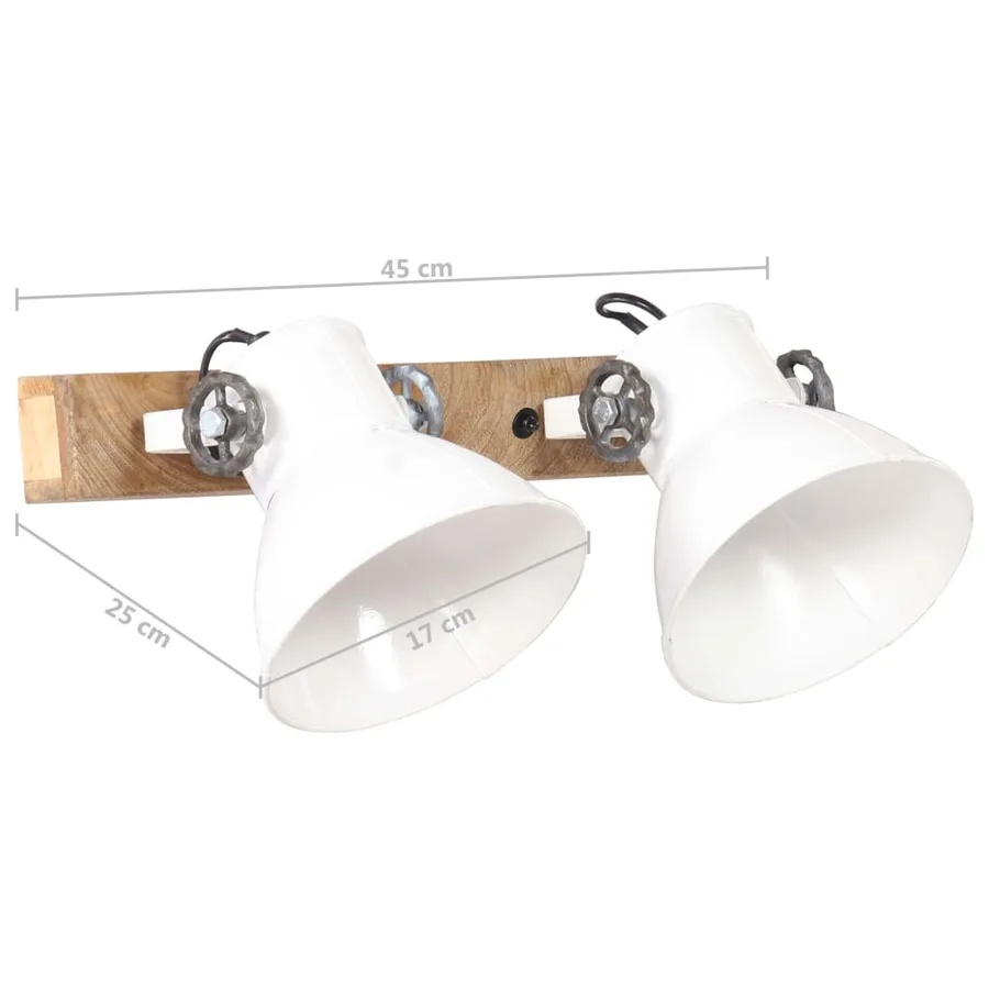 Lampe murale industrielle Blanc 45x25 cm E27 - 11