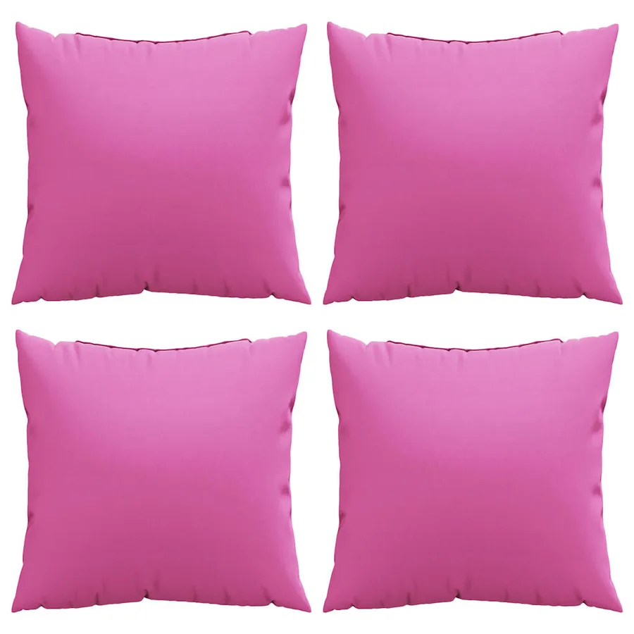 Coussins Éparpillés 4 pcs Rose 60 x 60 cm Tissu en Polyester - 2