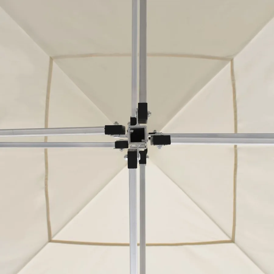 Tente de réception pliable Aluminium 2 x 2 m Crème - 5