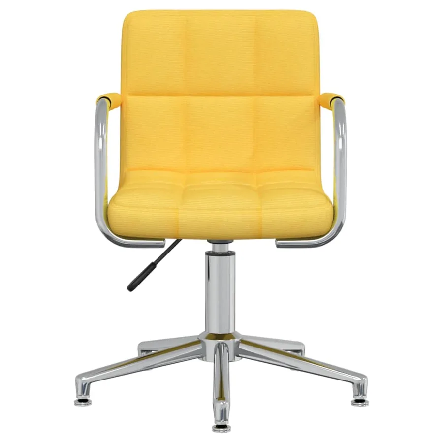 Chaise pivotante de salle à manger Jaune moutarde Tissu - 2
