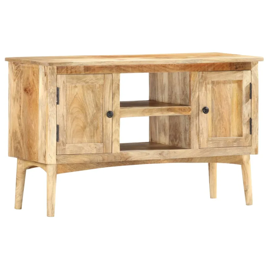 Buffet 100x35x60 cm Bois de manguier massif - 9