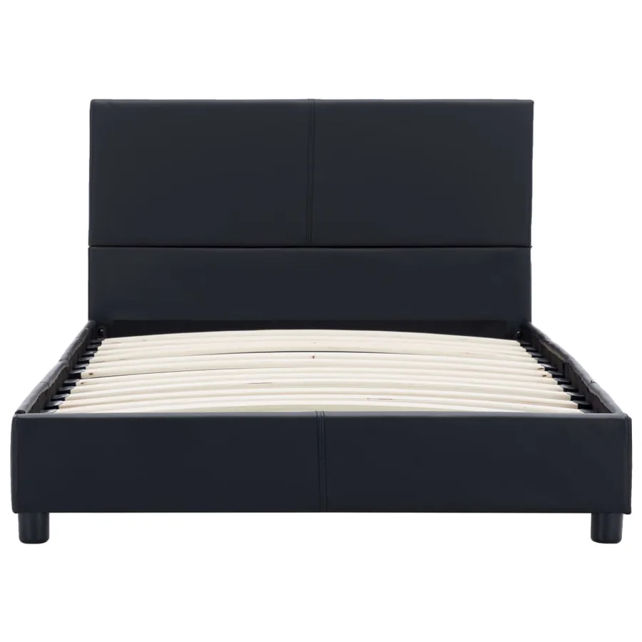 Cadre de lit Noir Similicuir 100 x 200 cm - 3